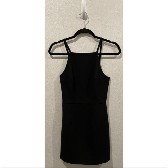 FRENCH CONNECTION Whisper Square Neck Black Mini Dress - Picture 4 of 8